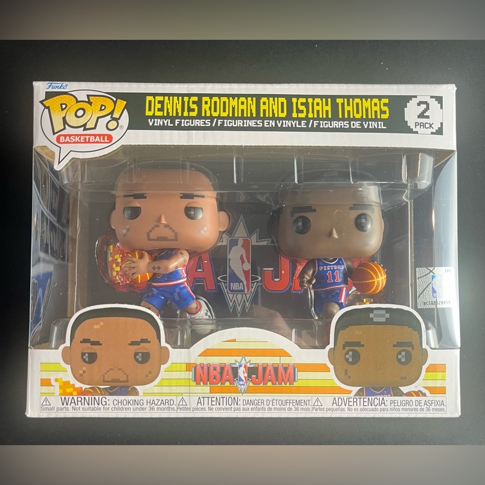 Funko Pop! Basketball DENNIS RODMAN and ISIAH THOMAS 2-Pack NBA JAM Exclusive